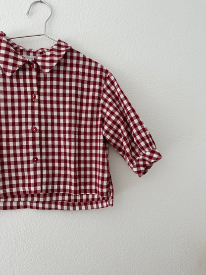 Zara gingham collared blouse (18/24)