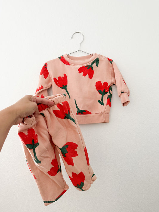 Bobo choses tulip sweatshirt set (6/12)