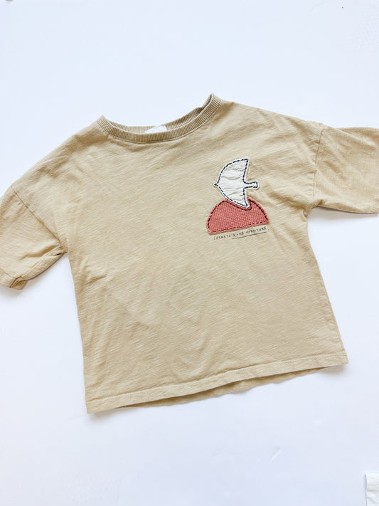 Zara yellow bird tee|| 4/5