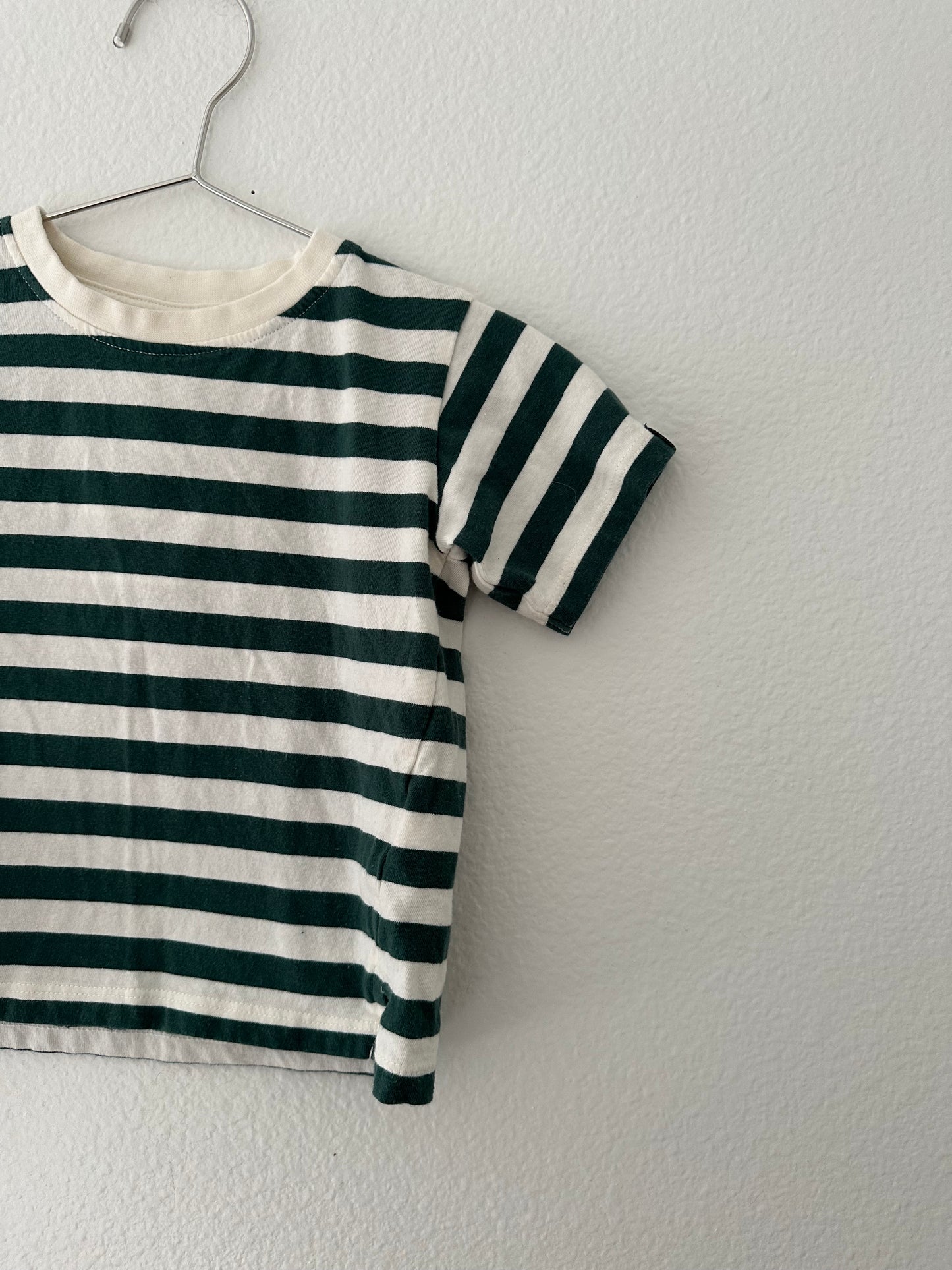 Zara green striped tee (12/18)