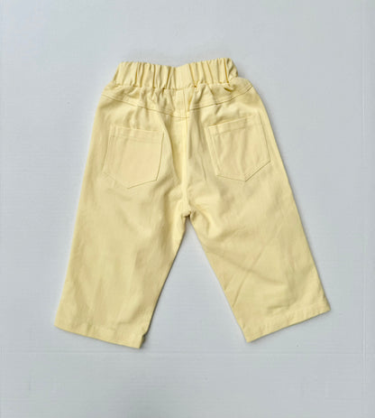 Fostered Collection Pleated twill pant || butter - 12m