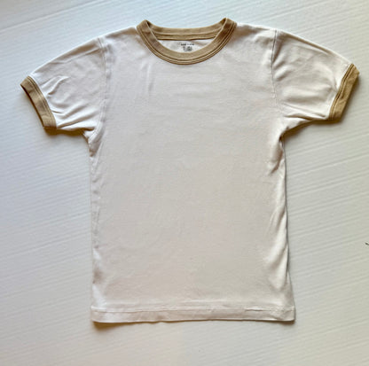Soor Ploom cream/taupe ringer tee || Size 10y