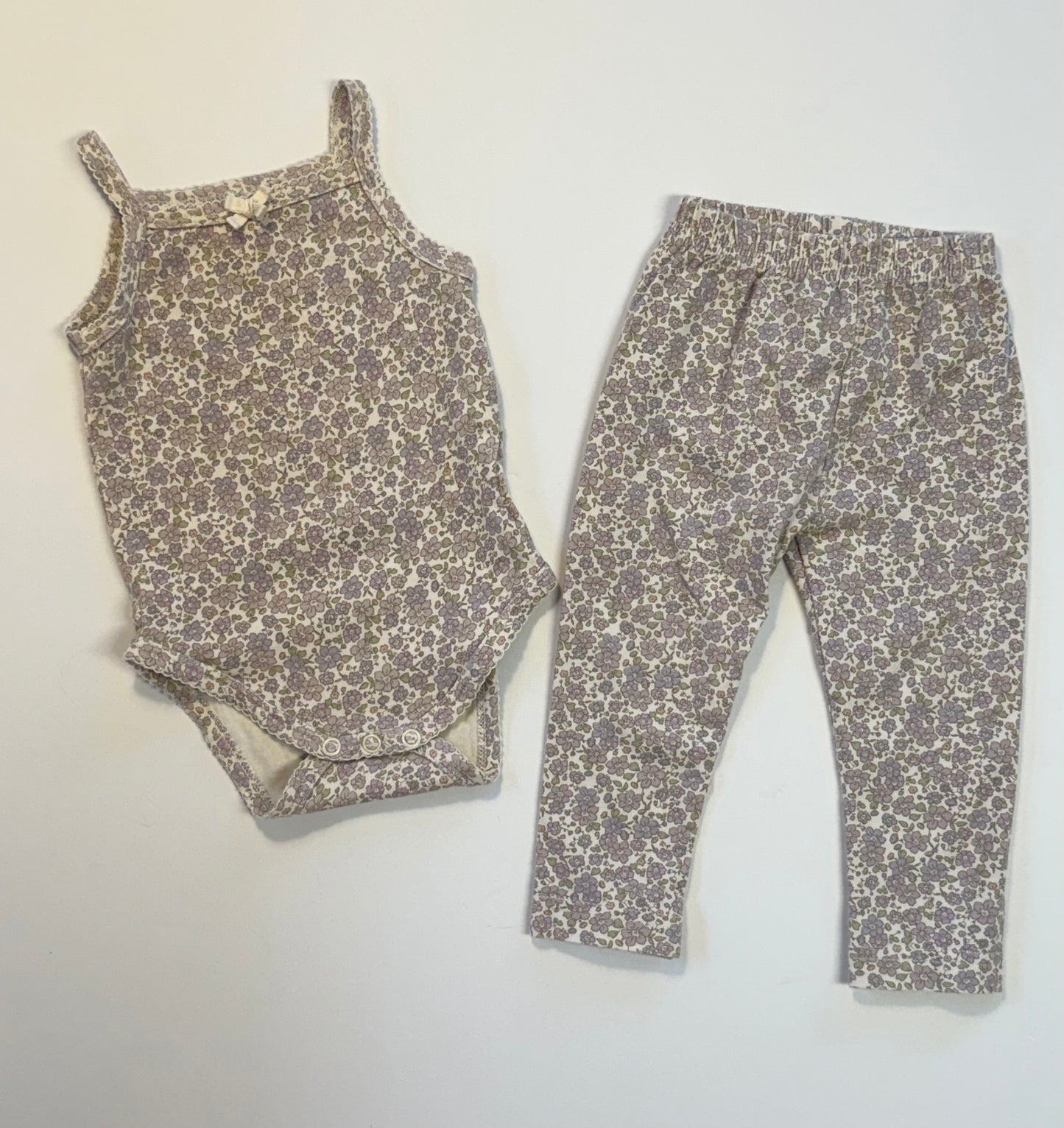 Jamie Kay || floral body suit & pant set || 3-6m
