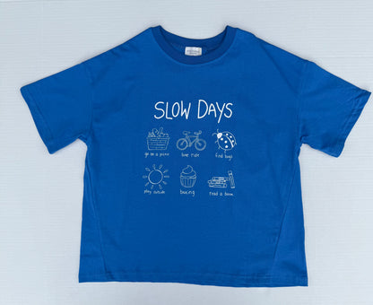 Fostered Collection Slow days blue tee || 8