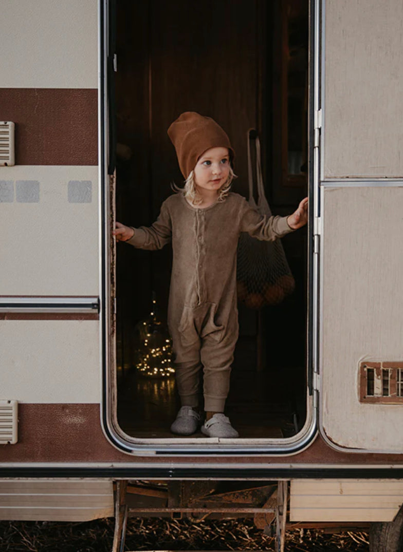The simple folk terry long John in walnut || 2/3T