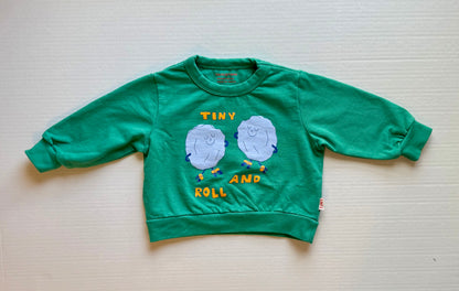 Tinycottons || green tiny and roll crewneck sweatshirt || Size 12m
