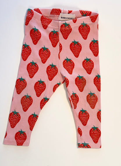 Bobo chooses || strawberry leggings ||6-12m