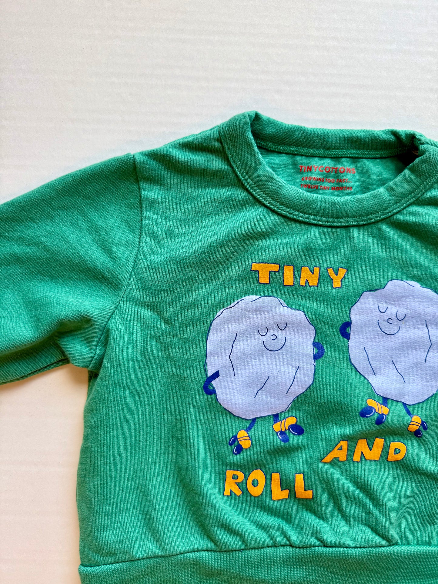 Tinycottons || green tiny and roll crewneck sweatshirt || Size 12m