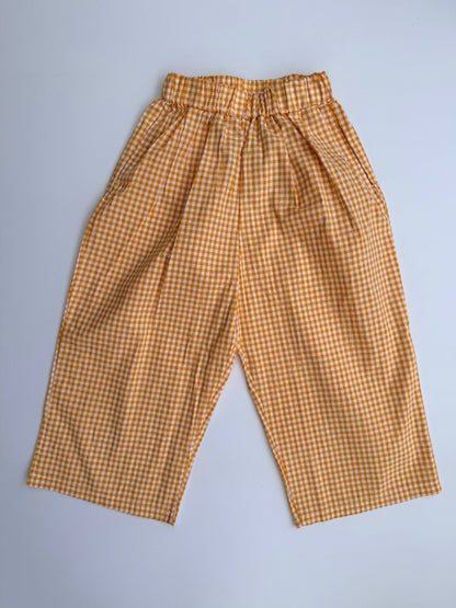 Fostered || orange gingham pant || size 6