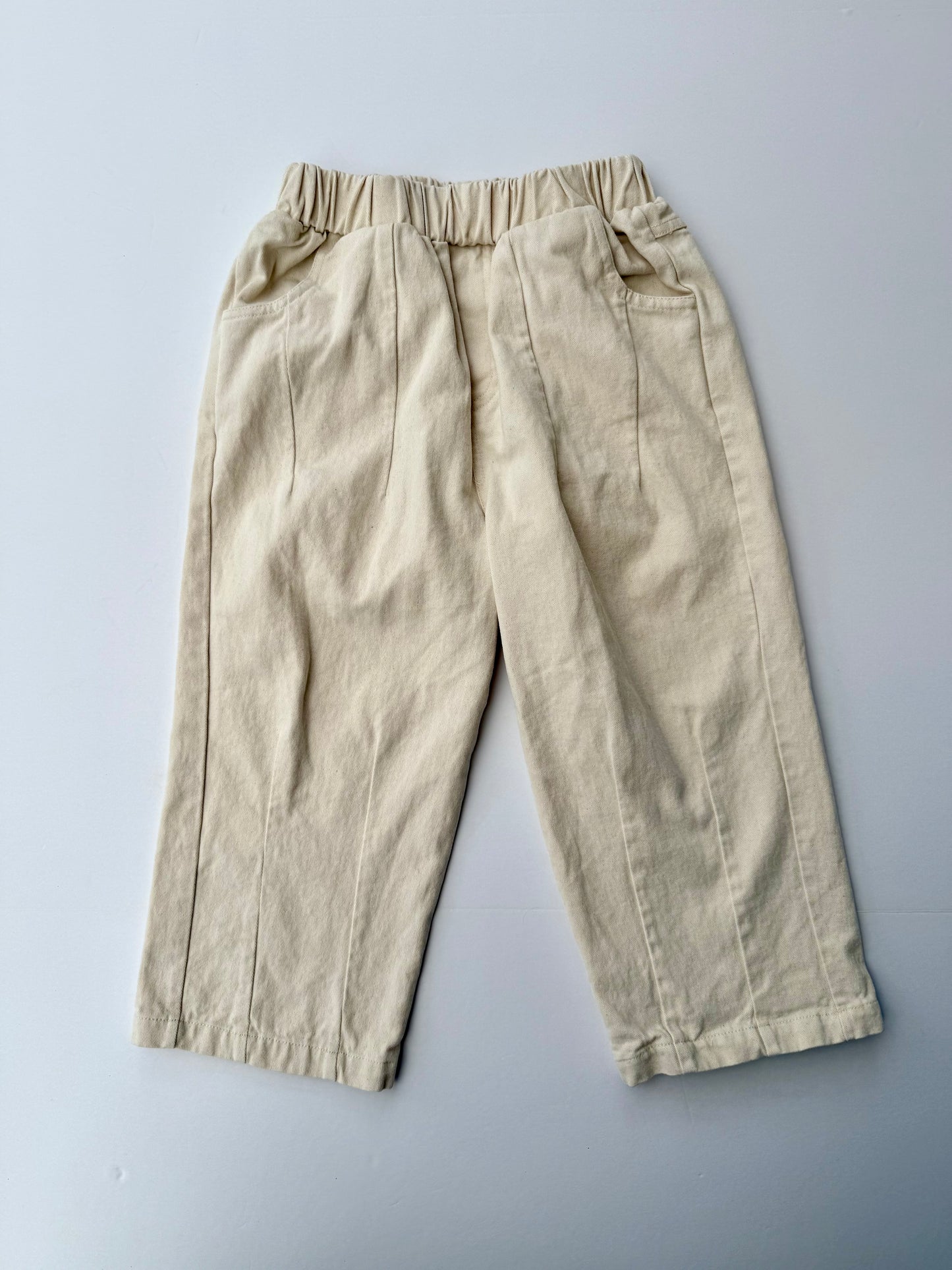 Fostered || pleated twill pant ivory || size 6