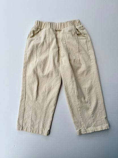Fostered || pleated twill pant ivory || size 6