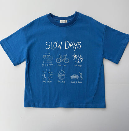 Fostered || slow days blue t || size 3