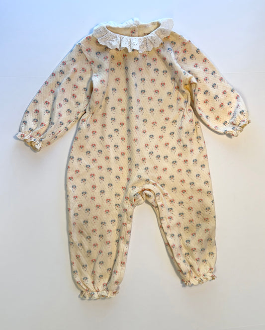 Konges Slojd || cream floral pointelle || 9m