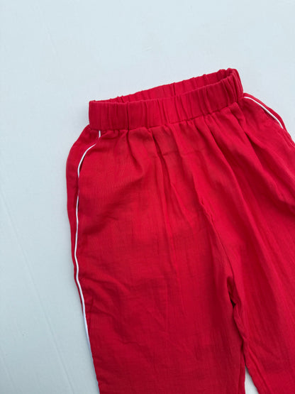 Fostered Collection || side striped gauze pant -red- size 4