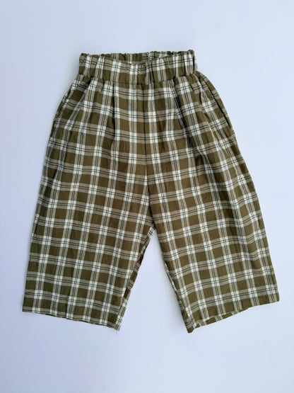 Fostered || olive grid pant || size 3