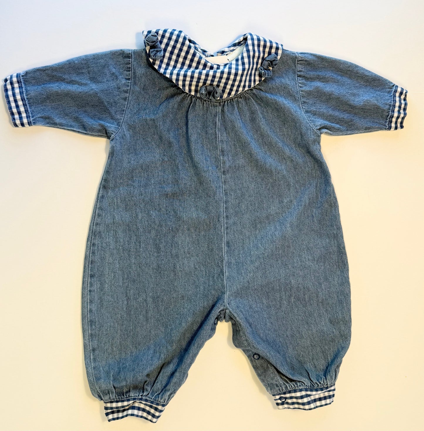 Vintage || little Arizona || denim & gingham || 6-9m