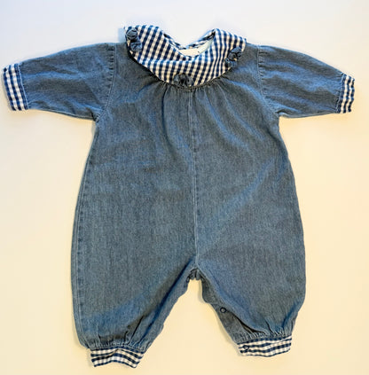Vintage || little Arizona || denim & gingham || 6-9m