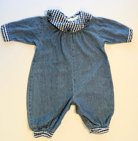 Vintage || little Arizona || denim & gingham || 6-9m
