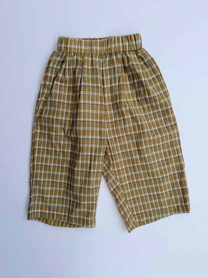 Fostered || olive plaid pant || size 1