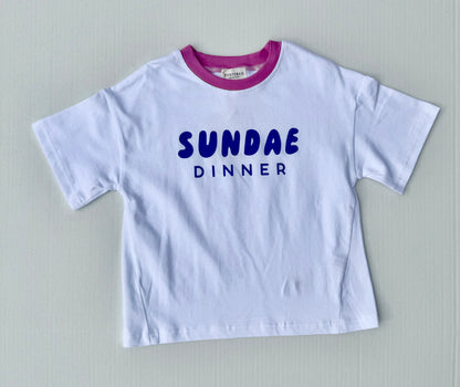 Fostered Collection Sundae dinner tee in pink || 2 T