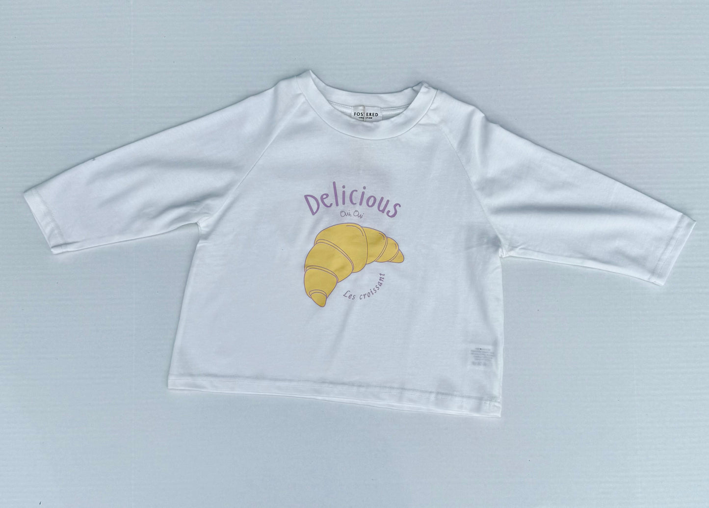 Fostered Collection || PINK croissant long sleeve tee- 2T