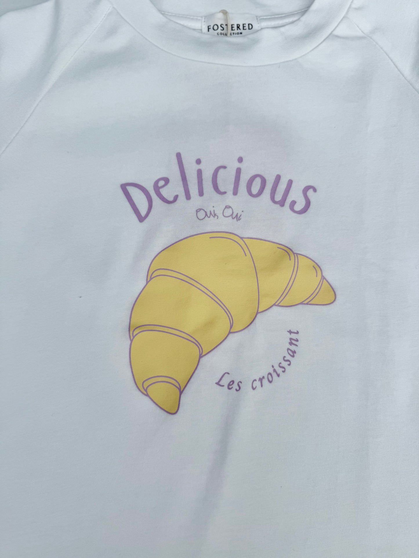 Fostered Collection || PINK croissant long sleeve tee- 2T