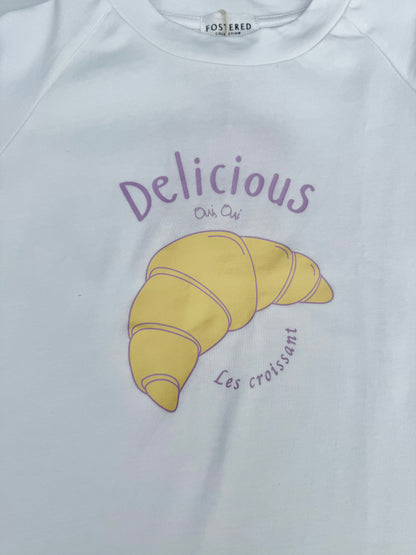 Fostered Collection || PINK croissant long sleeve tee- 2T