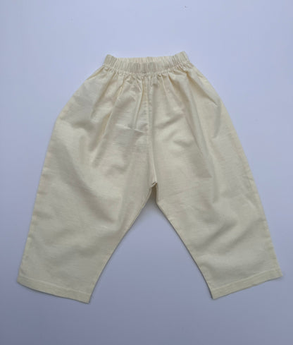 Fostered || tapered white linen pant || size 3