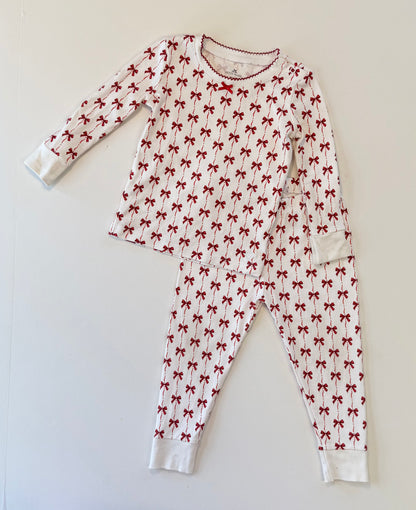 Petite plume || blissful bows fitted pj || 12-18m