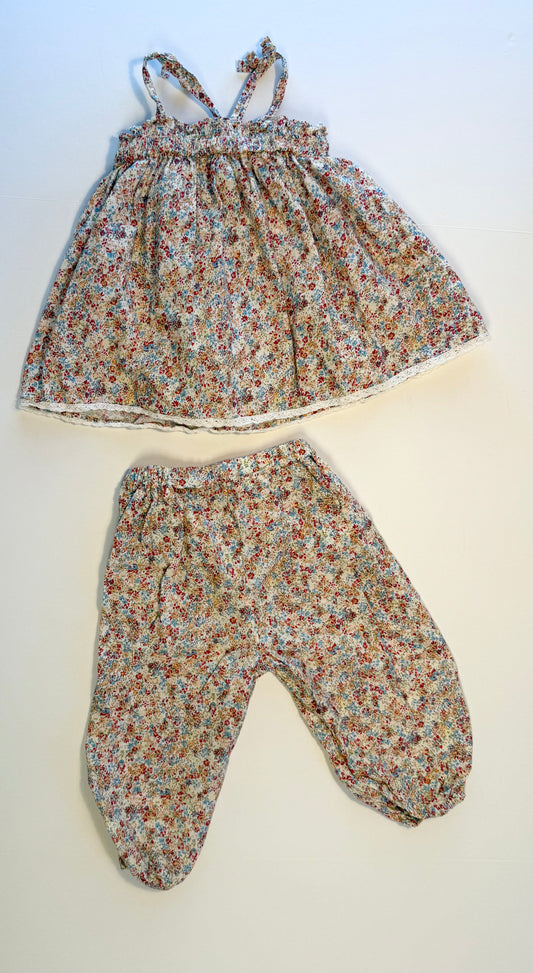 Absorbs || smocked floral set || 9m
