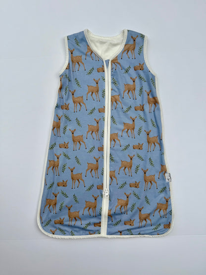 Copper Pearl sleep sack || blue dear || 0-6 months