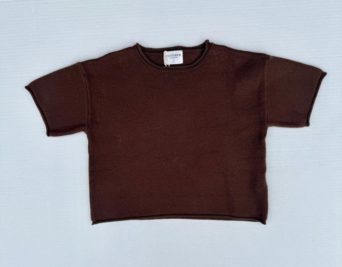 Fostered Collection || Oversized knitted shirt - brown- size 1, 4
