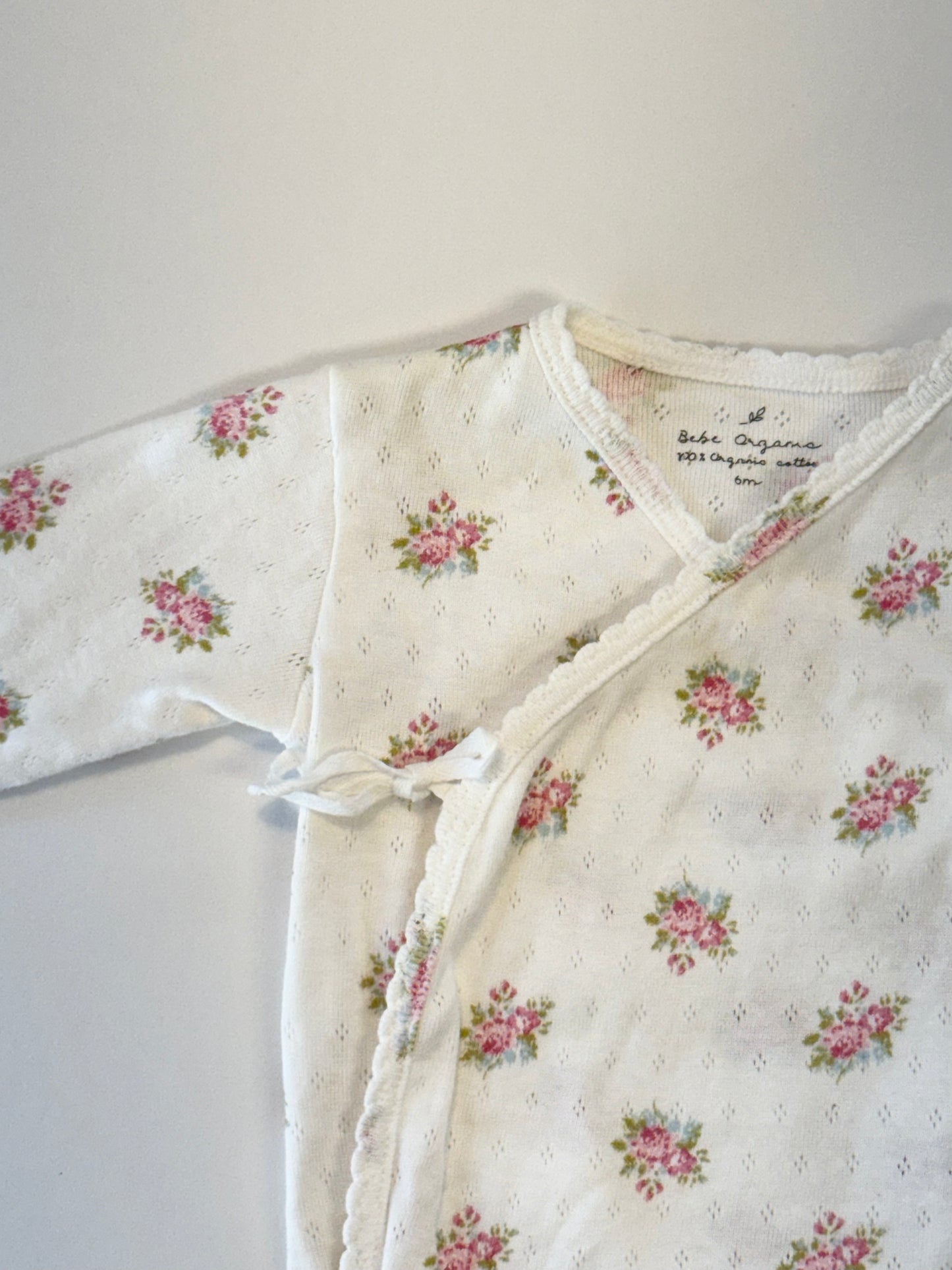 Bebe Organic || floral 2pice footed set || 6m