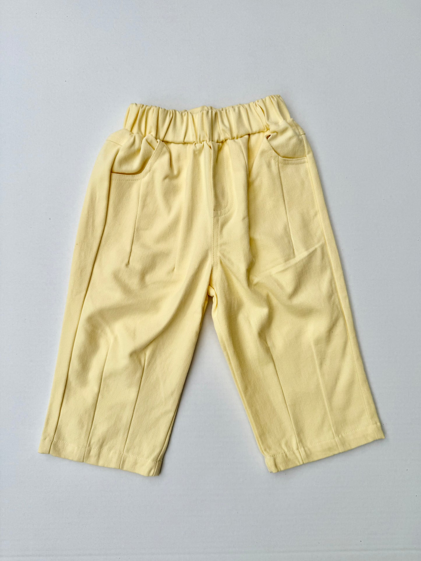 Fostered Collection Pleated twill pant || butter - 12m
