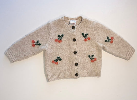 Hannah Andersson || cream cherry cardigan || 12/18