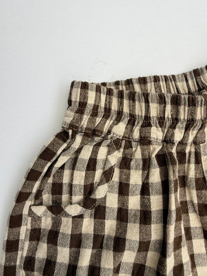 Fostered || brown gingham || size 3