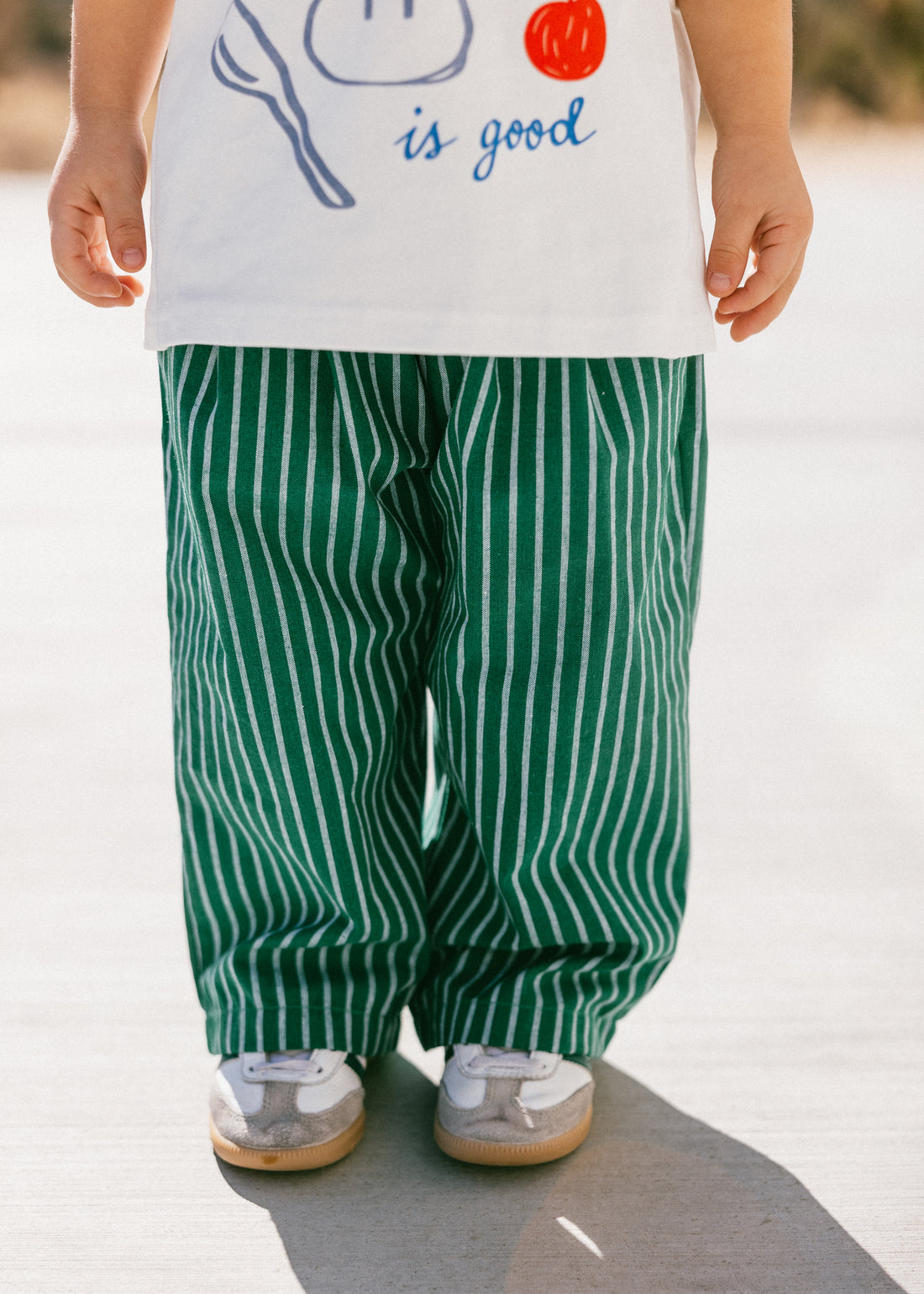 Fostered Collection || striped pant - green- size 6