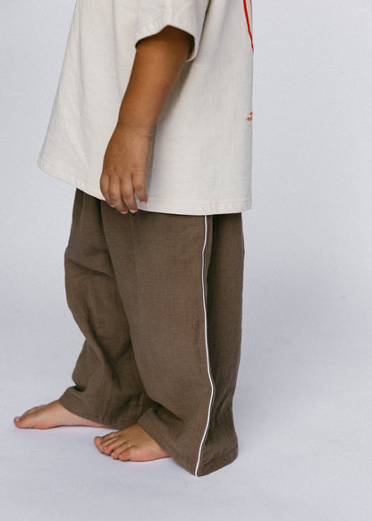 Fostered Collection || Side Strip gauze pant - vintage brown - size 6