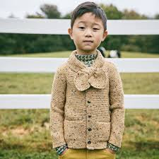 Misha & Puff || scout cardigan camel confetti || Size 4 y