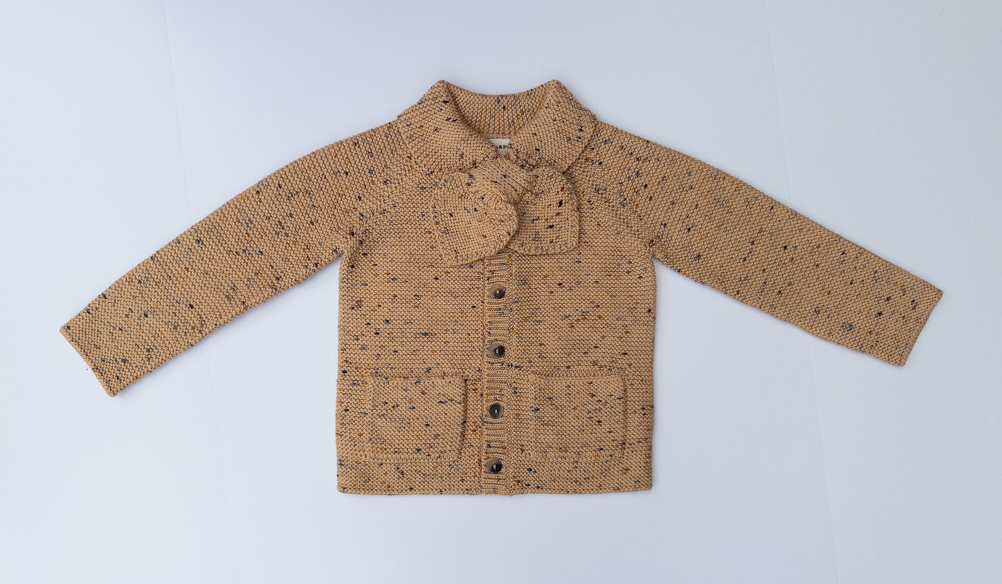 Misha & Puff || scout cardigan camel confetti || Size 4 y