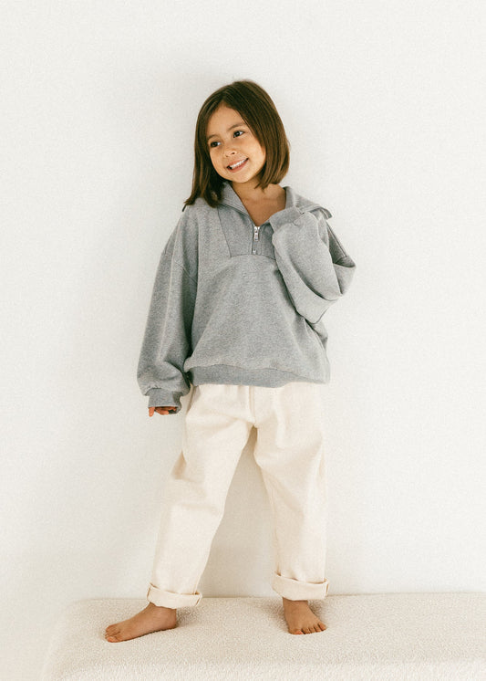 Fostered collection relaxed  trousers-beige || 5T