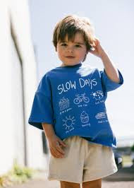 Fostered || slow days blue t || size 3