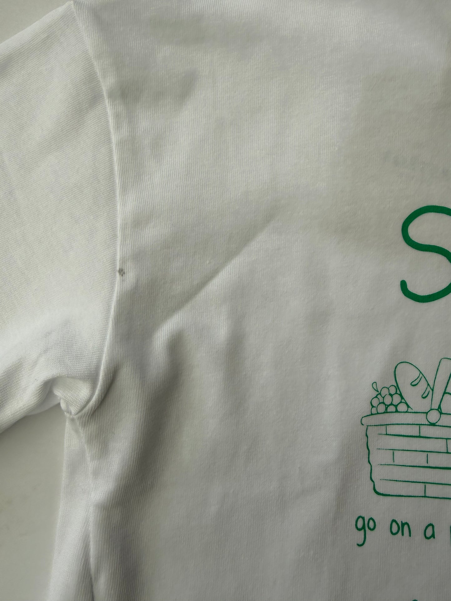 Fostered || slow days  white and green t || size 3