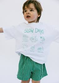 Fostered || slow days  white and green t || size 3