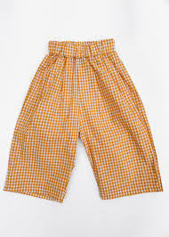Fostered || orange gingham pant || size 6