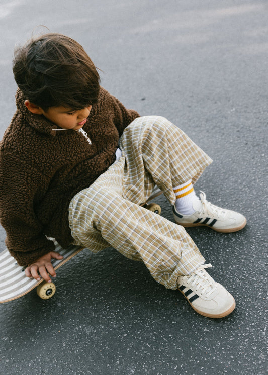 Fostered || olive plaid pant || size 1