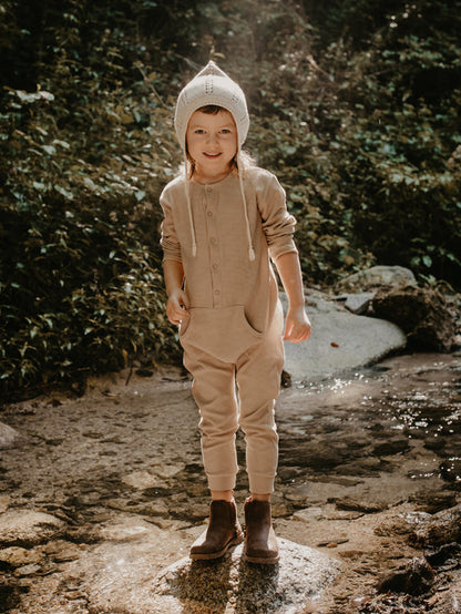 The simple folk waffle long john in camel || 2/3T