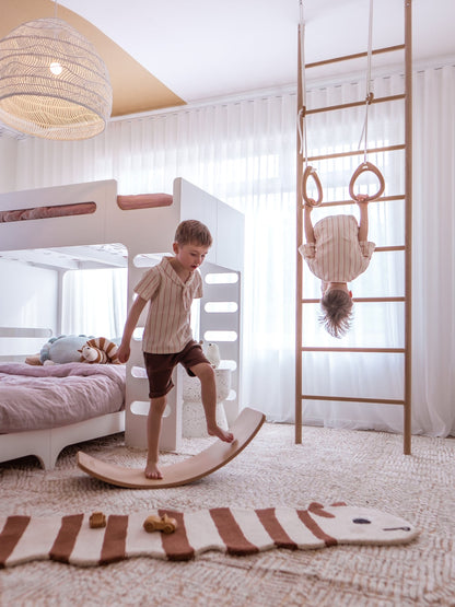 Fin + Vince natural/ red stripes sailor shirt || 4/5