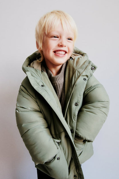 Zara green puffer jacket || 12/18