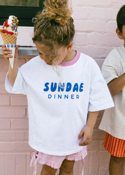 Fostered Collection Sundae dinner tee in pink || 2 T